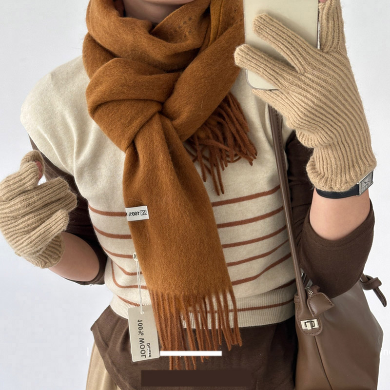 Elegant Good Quality 100% Wool - Wool Scarf Men บทวิจารณ์และราคา