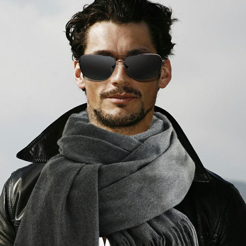 Fashion Scarf Man Winter Warm  - Wool Scarf Men บทวิจารณ์และราคา