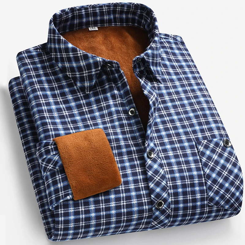 2025 Autumn and Winter Men's F - Flannel Shirt Lined บทวิจารณ์และราคา