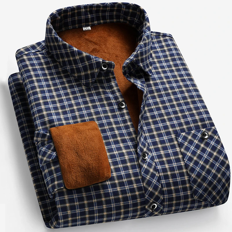 2025 Autumn and Winter Men's F - Flannel Shirt Lined บทวิจารณ์และราคา