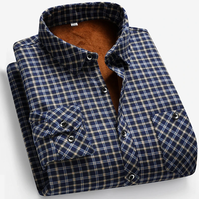 2025 Autumn and Winter Men's F - Flannel Shirt Lined บทวิจารณ์และราคา