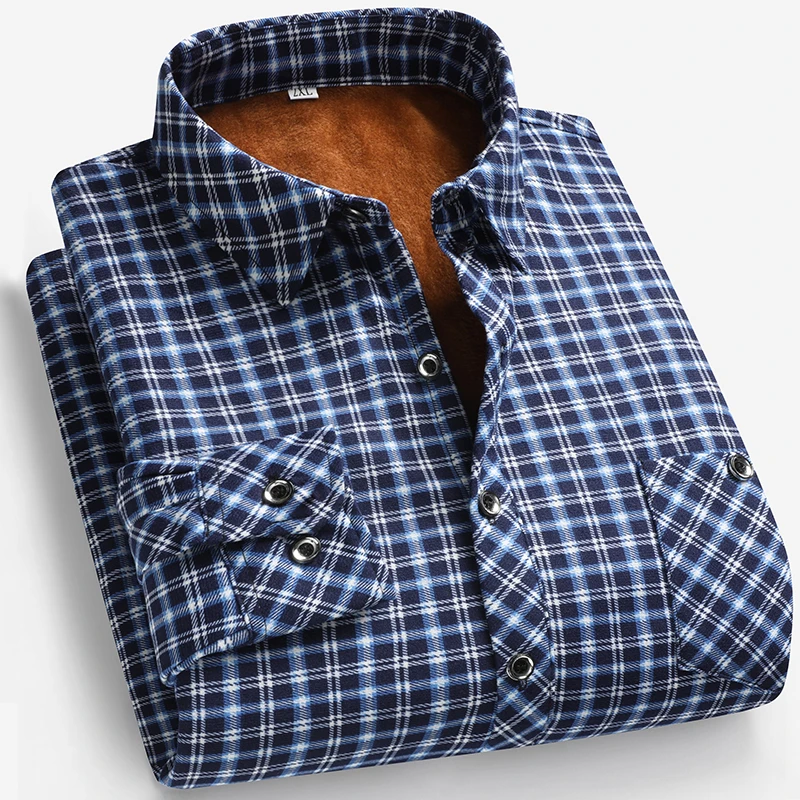 2025 Autumn and Winter Men's F - Flannel Shirt Lined บทวิจารณ์และราคา