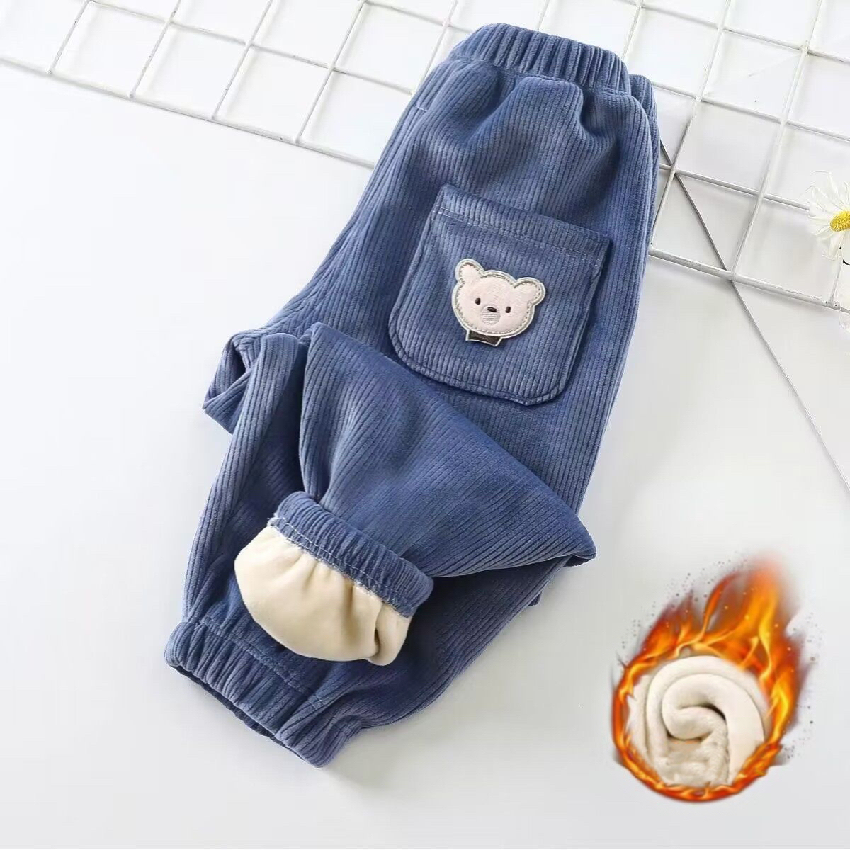 1pcs Boy Girl Winter Velvet Co - Corduroy Pant Warm บทวิจารณ์และราคา