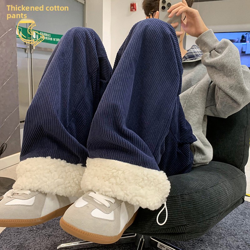 Men's Thickened Fleece Lined C - Corduroy Pant Warm บทวิจารณ์และราคา