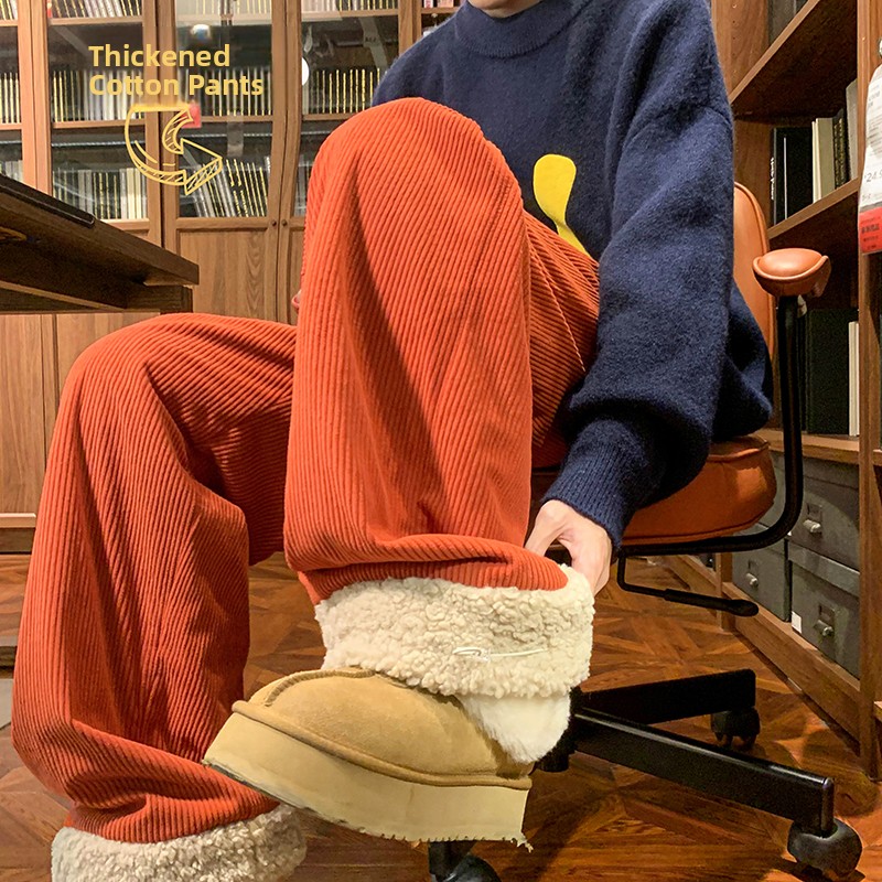 Men's Thickened Fleece Lined C - Corduroy Pant Warm บทวิจารณ์และราคา