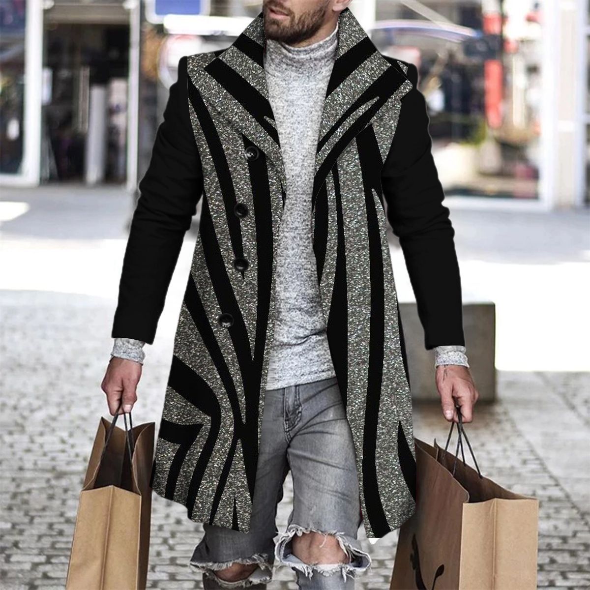 2025 Long Coat Men Mens Wool J - Wool Coat Peacoat บทวิจารณ์และราคา