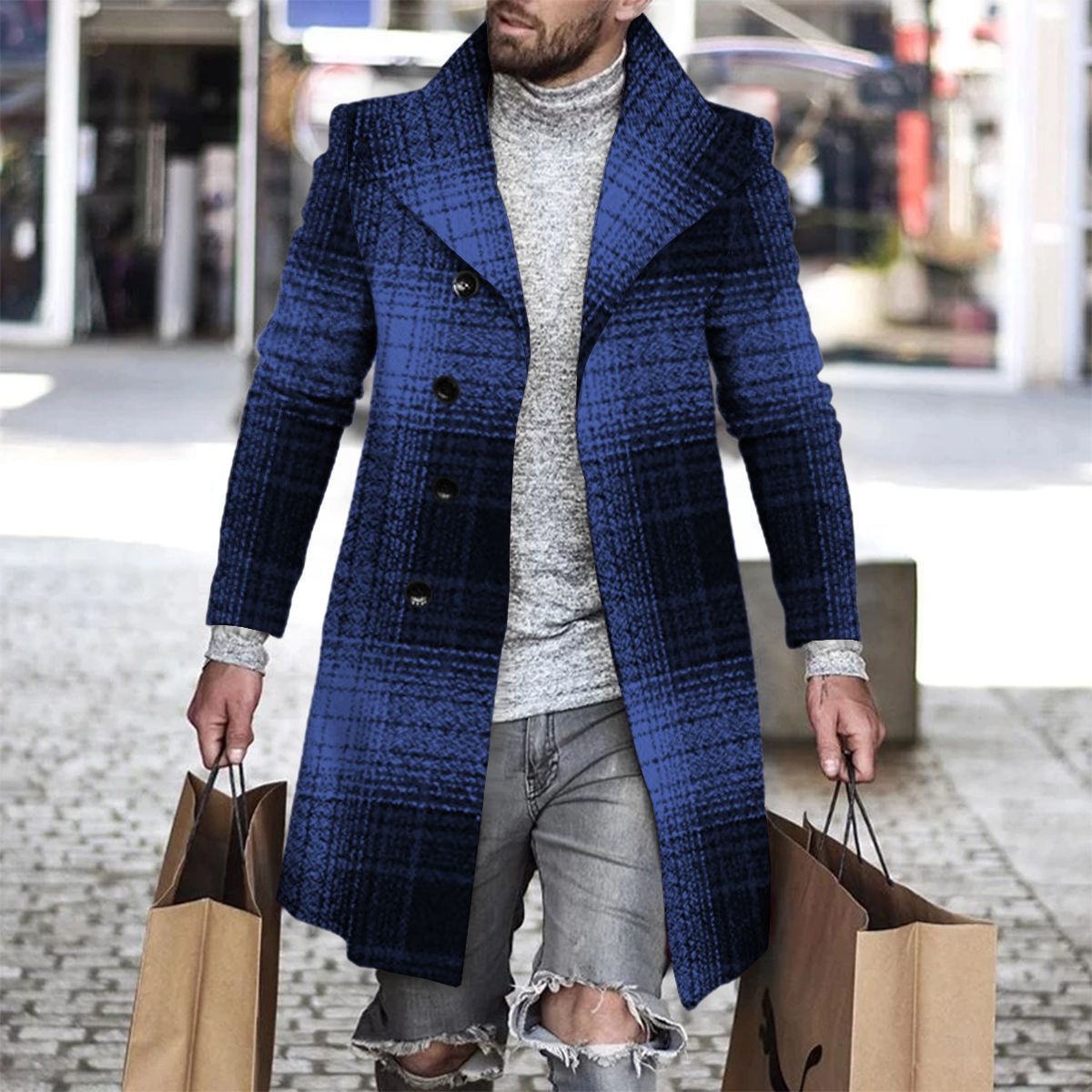 2025 Long Coat Men Mens Wool J - Wool Coat Peacoat บทวิจารณ์และราคา
