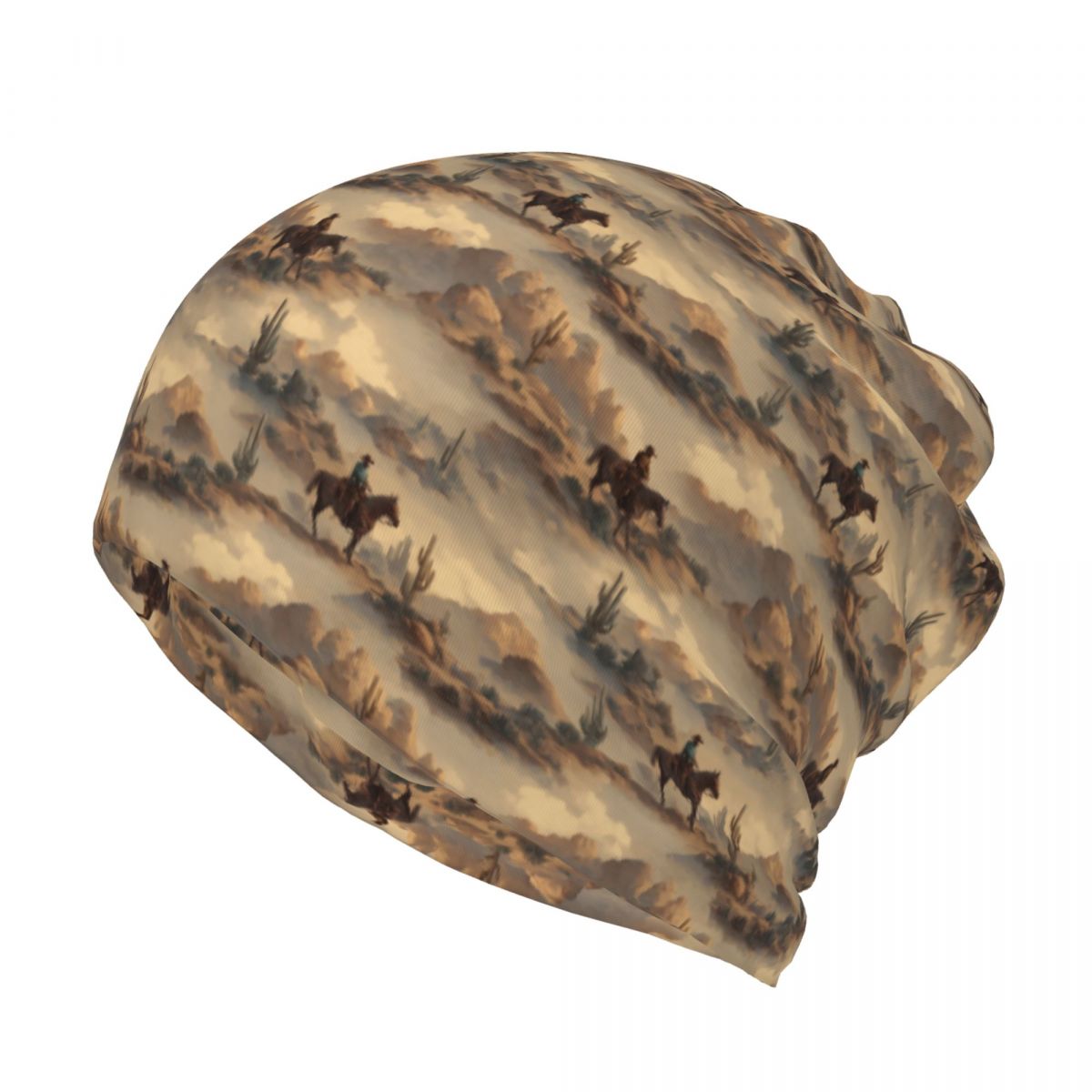 Cowboy In Desert Western Lands - Knit Beanie Hat Warm บทวิจารณ์และราคา