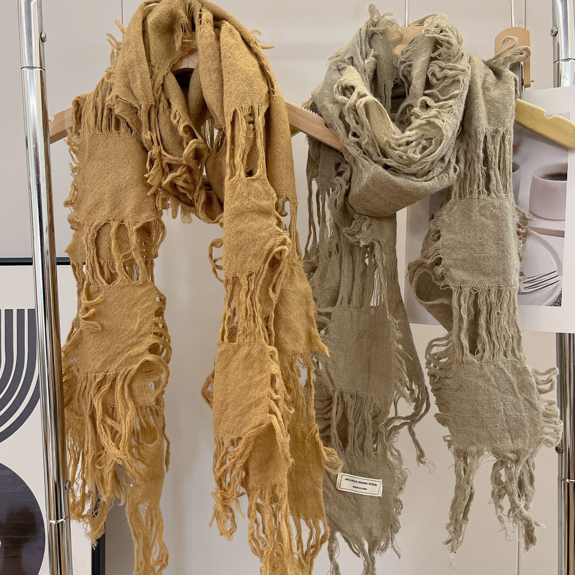 2025 New Fashion Ripped Hole T - Wool Scarf Men บทวิจารณ์และราคา