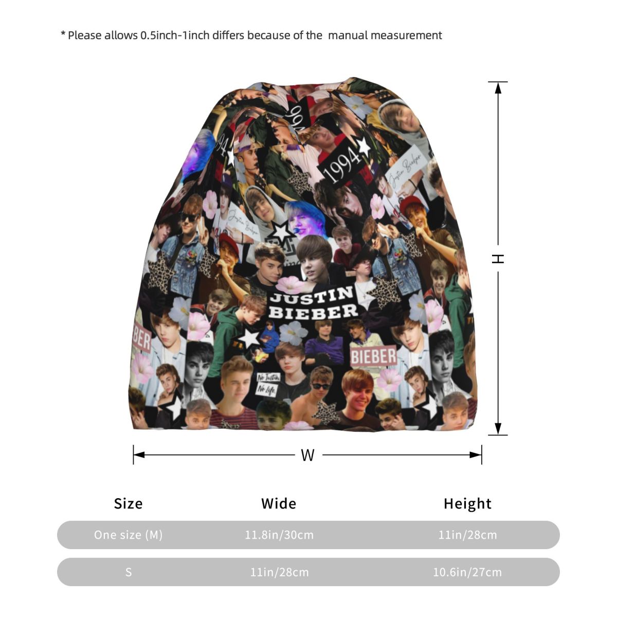 Justin Bieber Bandana Neck Cov - Knit Beanie Hat Warm บทวิจารณ์และราคา