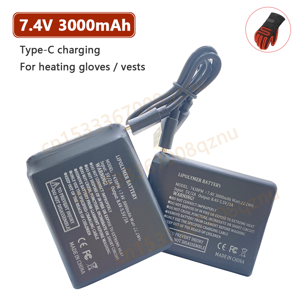 7.4V 3000mah Heated Gloves Bat - Heated Vest Battery บทวิจารณ์และราคา