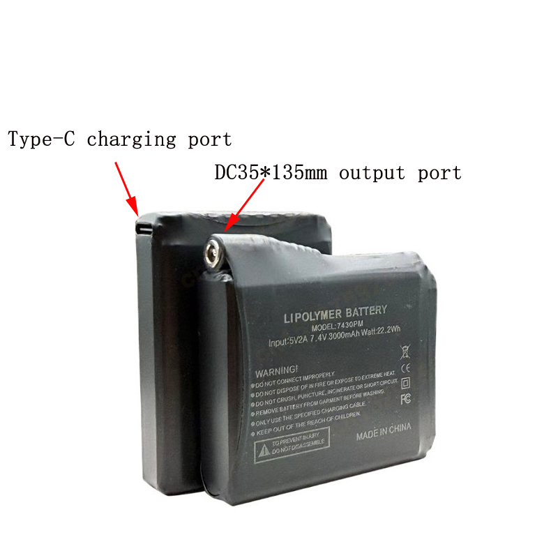 7.4V 3000mah Heated Gloves Bat - Heated Vest Battery บทวิจารณ์และราคา
