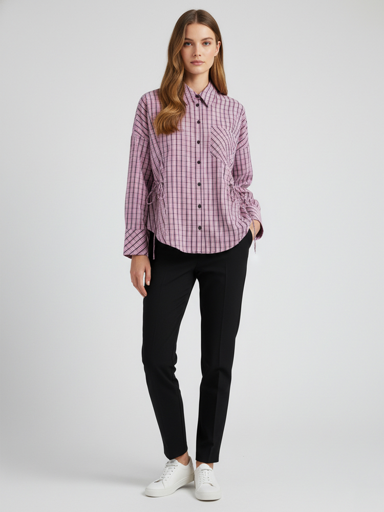 Women's Trendy Plaid Shirt Ele - Flannel Shirt Lined บทวิจารณ์และราคา