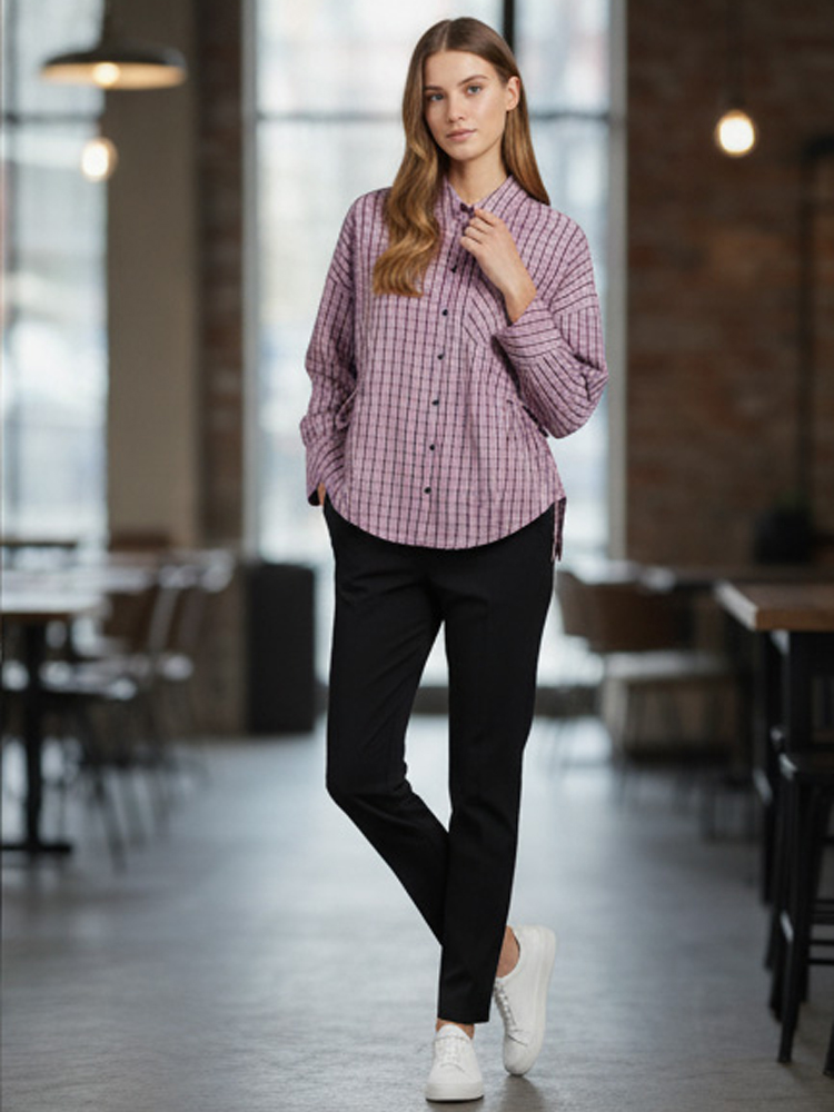 Women's Trendy Plaid Shirt Ele - Flannel Shirt Lined บทวิจารณ์และราคา