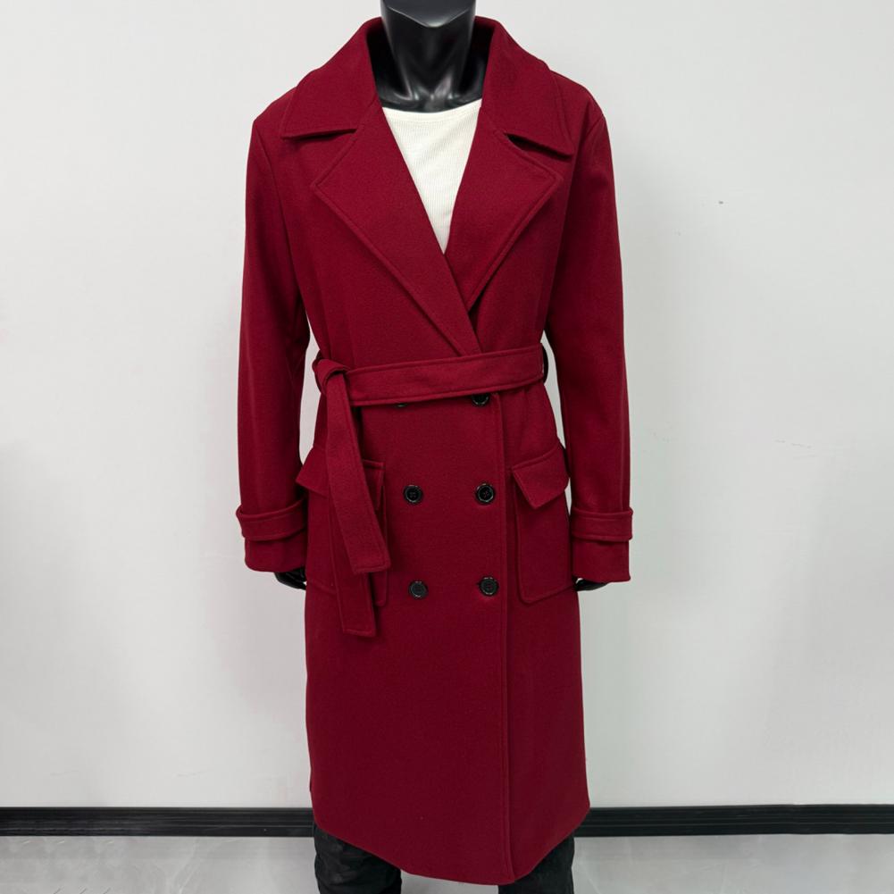 Women Coat Women's Double Brea - Wool Coat Peacoat บทวิจารณ์และราคา