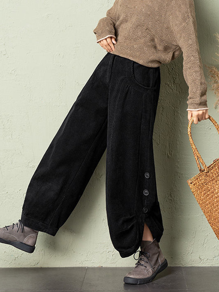 Korean Corduroy Women Pants Fa - Corduroy Pant Warm บทวิจารณ์และราคา