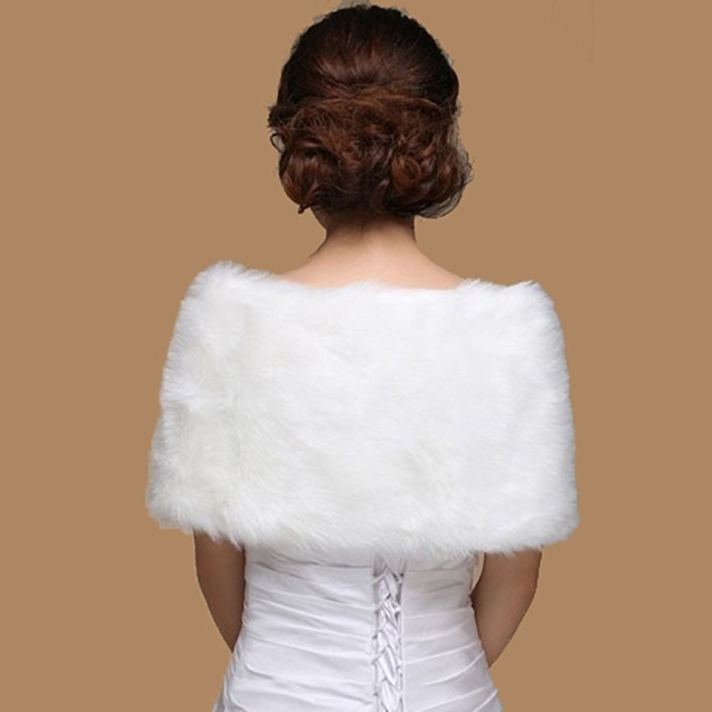 Winter Cape White Fur Shawl We - Shawl Wrap Winter บทวิจารณ์และราคา
