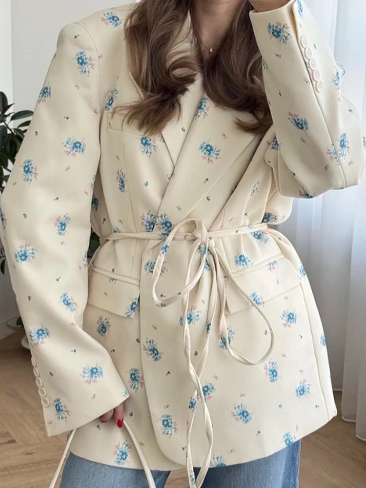 FSMG Elegant Flower Printed Lo - Down Jacket Packable บทวิจารณ์และราคา