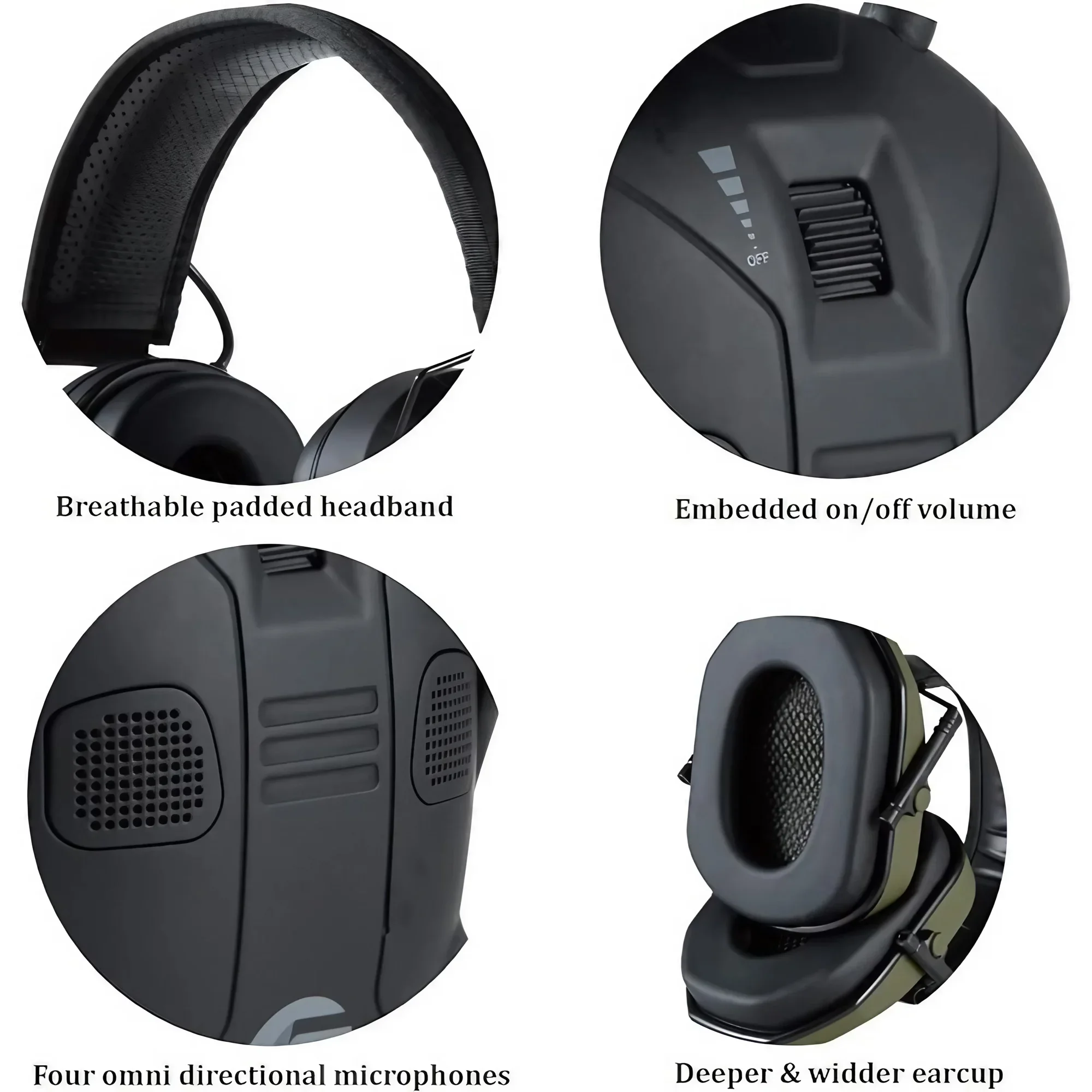 Foldable Tactical Hearing Prot - Earmuffs Foldable บทวิจารณ์และราคา