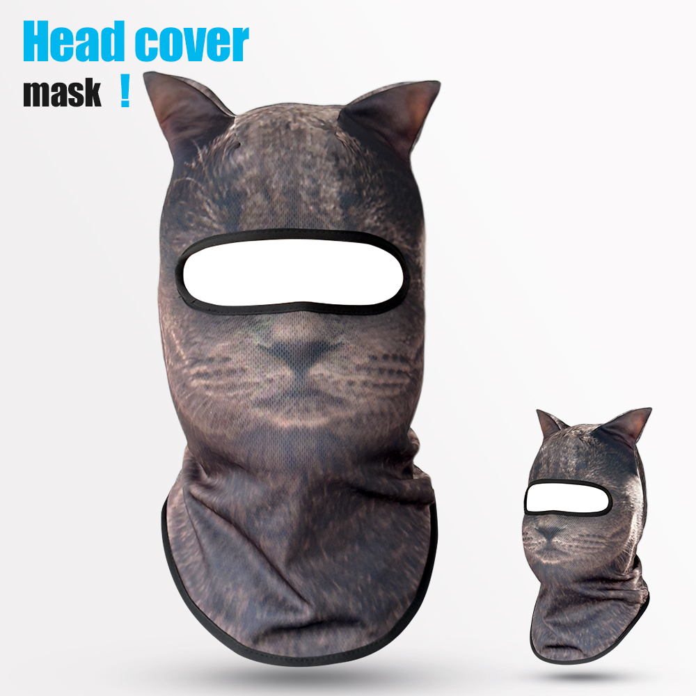 3D cat animal skiing Balaclava - Balaclava Ski Mask บทวิจารณ์และราคา