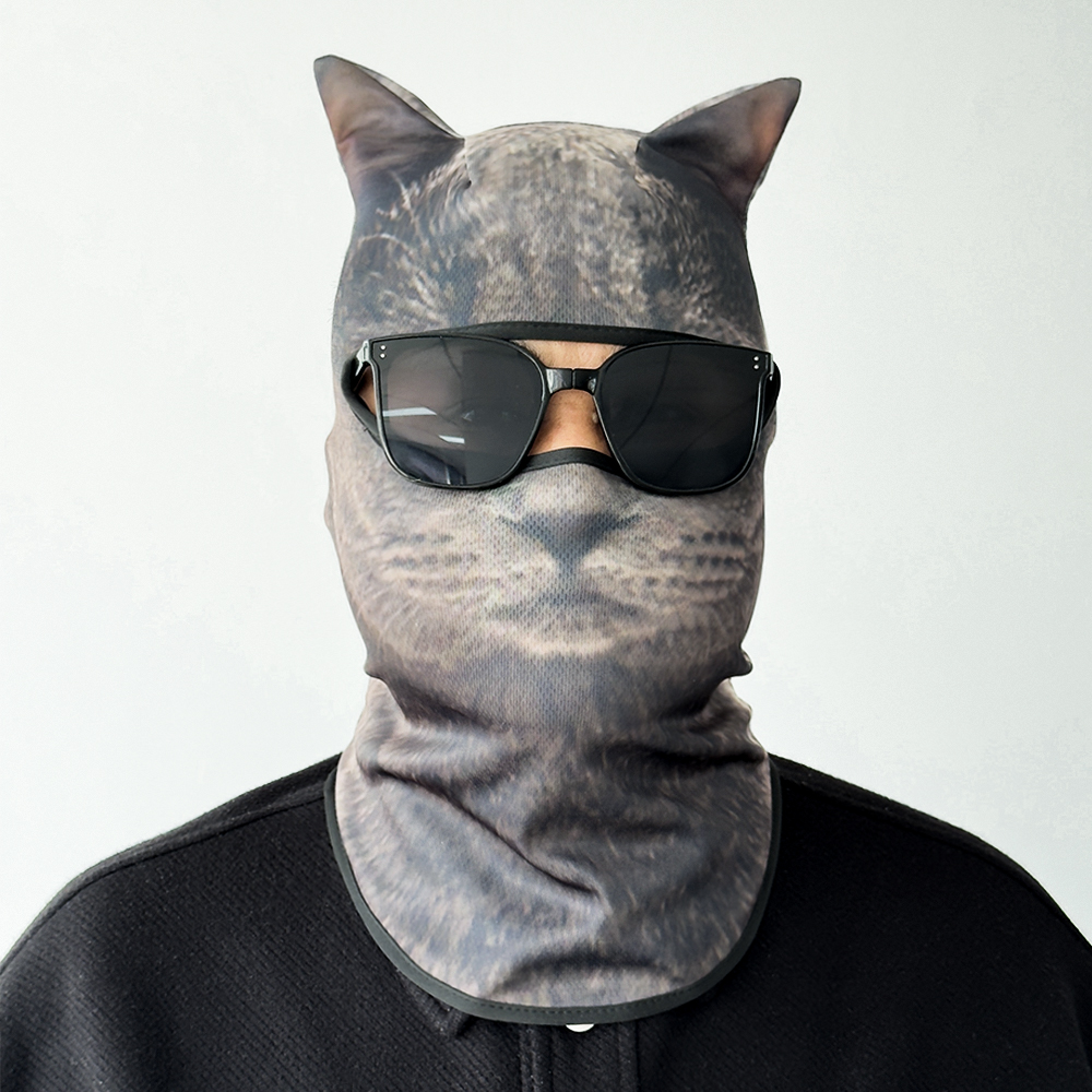 3D cat animal skiing Balaclava - Balaclava Ski Mask บทวิจารณ์และราคา
