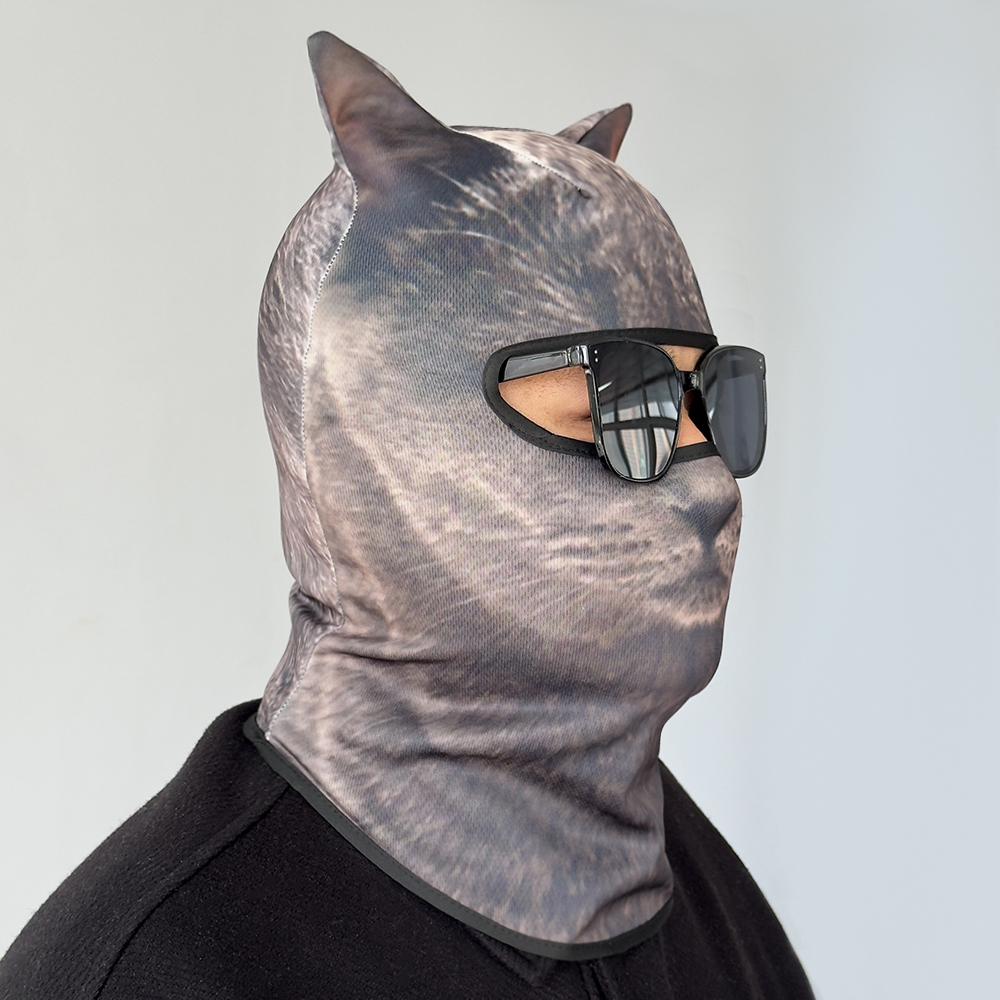 3D cat animal skiing Balaclava - Balaclava Ski Mask บทวิจารณ์และราคา