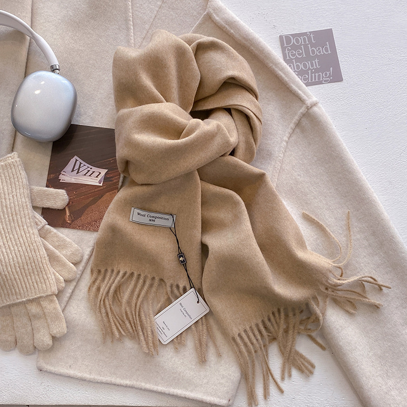 2024 Winter Wool Scarf For Wom - Cashmere Pashmina Wrap บทวิจารณ์และราคา