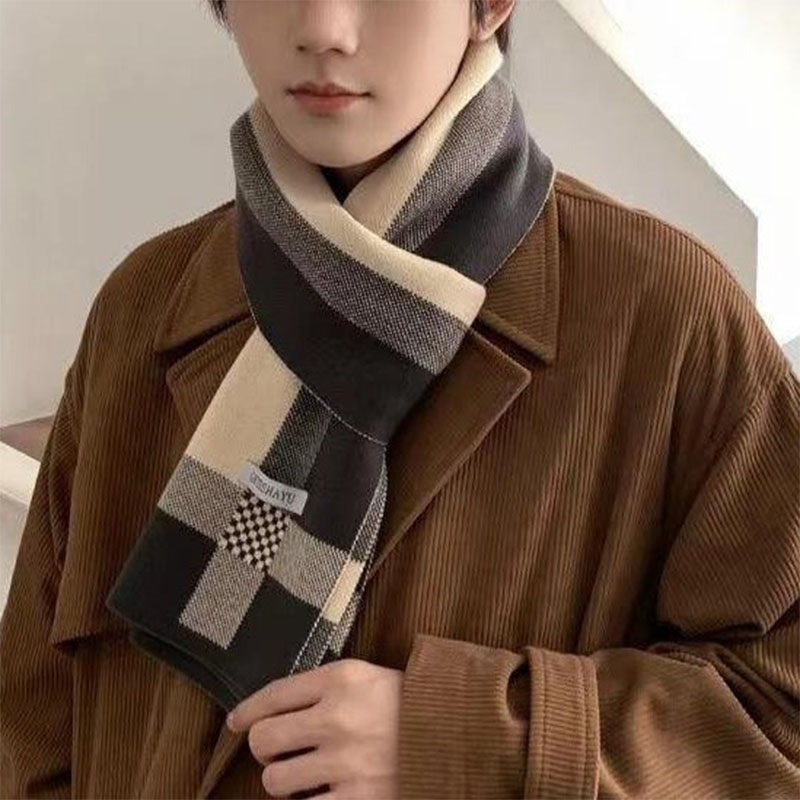 New Winter Men Scarf Keep Warm - Wool Scarf Men บทวิจารณ์และราคา