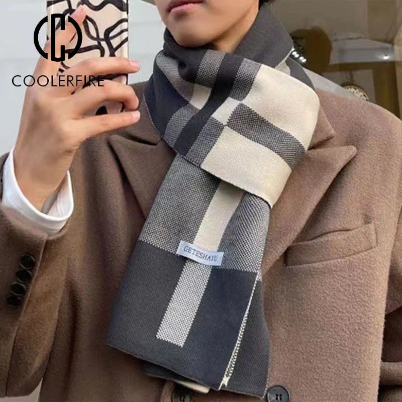 New Winter Men Scarf Keep Warm - Wool Scarf Men บทวิจารณ์และราคา