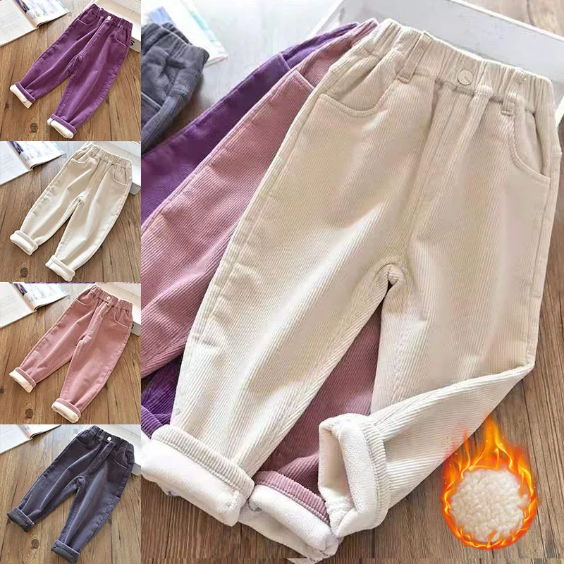 Velvet Lined Corduroy Kids Har - Corduroy Pant Warm บทวิจารณ์และราคา