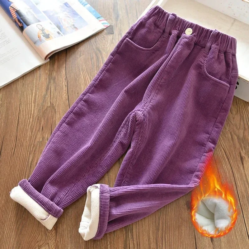 Velvet Lined Corduroy Kids Har - Corduroy Pant Warm บทวิจารณ์และราคา