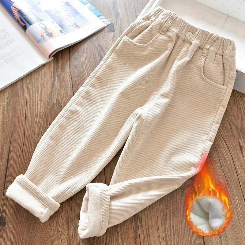 Velvet Lined Corduroy Kids Har - Corduroy Pant Warm บทวิจารณ์และราคา