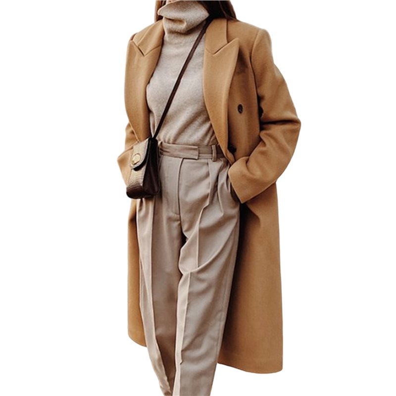 A24F-Womens Long Wool Coats Fa - Wool Coat Peacoat บทวิจารณ์และราคา