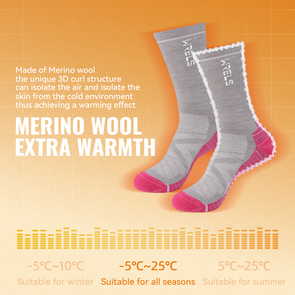WRELS 1/2/3 Merino Wool Socks  - Thermal Sock Wool บทวิจารณ์และราคา