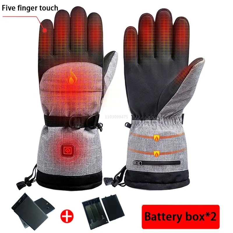 Heated Skiing Waterproof Glove - Touch Screen Gloves บทวิจารณ์และราคา