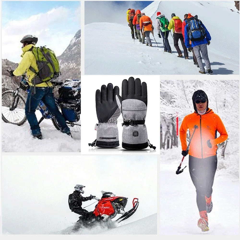 Heated Skiing Waterproof Glove - Touch Screen Gloves บทวิจารณ์และราคา