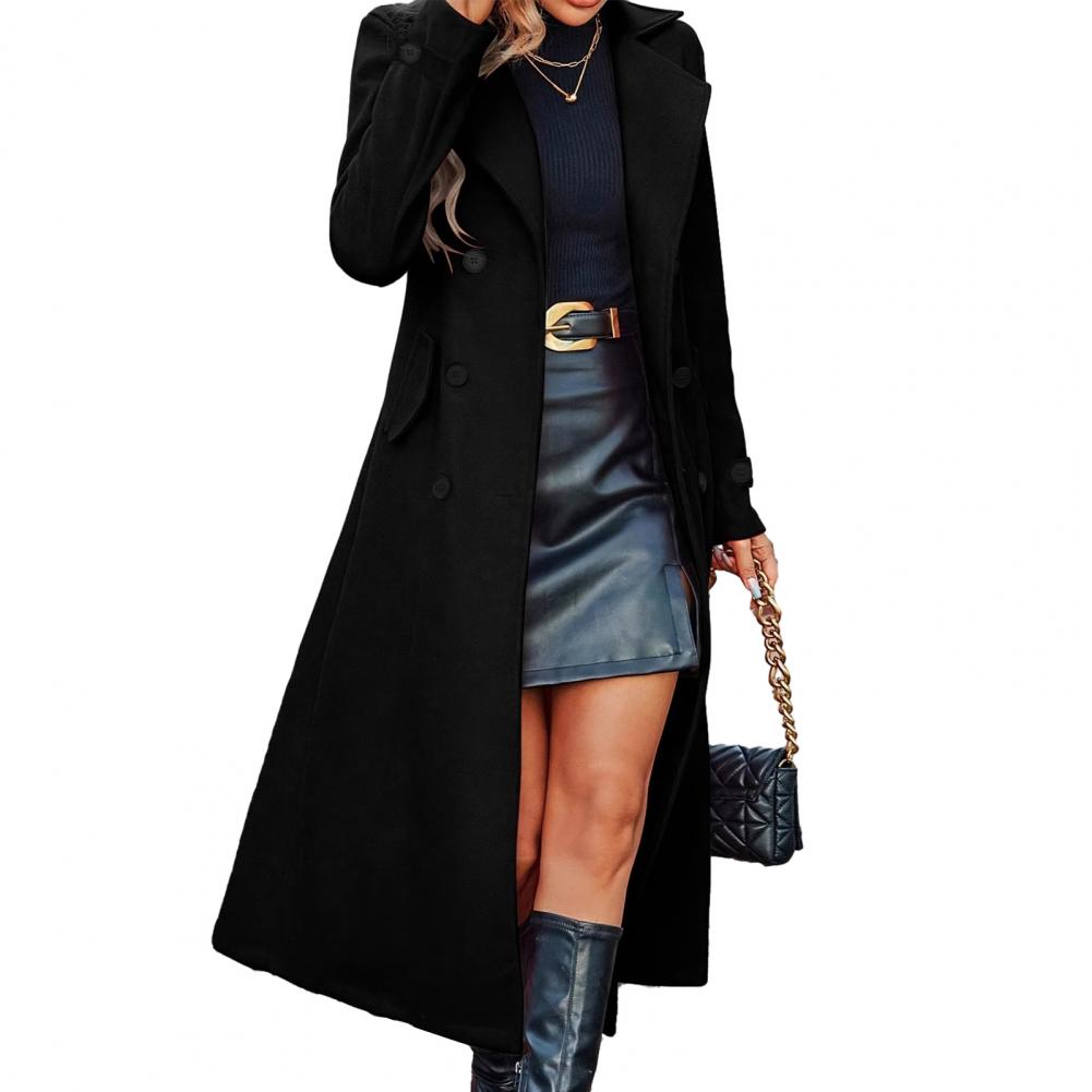 Autumn Coat Women's Long Wool  - Wool Coat Peacoat บทวิจารณ์และราคา