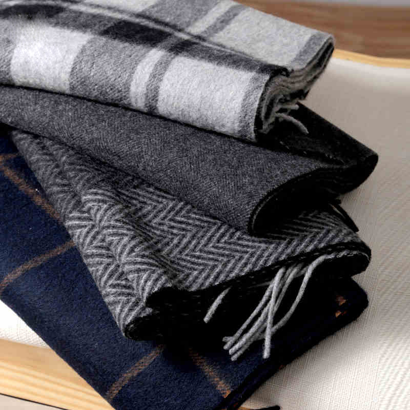 Pashmina Scarf Men Winter Stri - Wool Scarf Men บทวิจารณ์และราคา