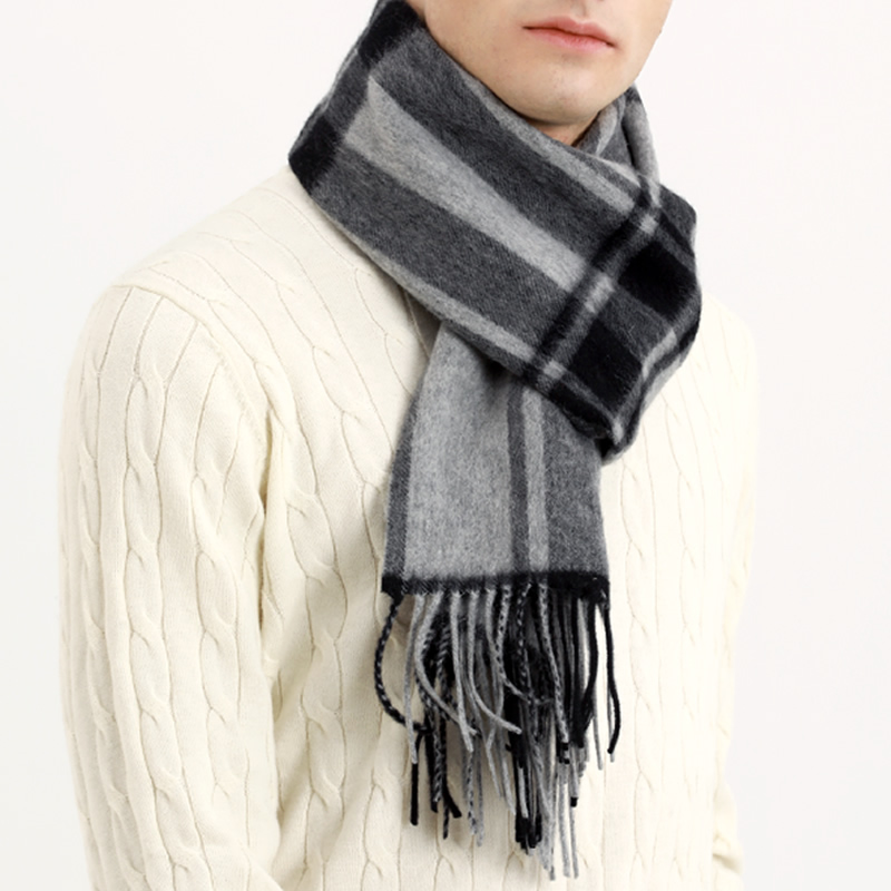 Pashmina Scarf Men Winter Stri - Wool Scarf Men บทวิจารณ์และราคา
