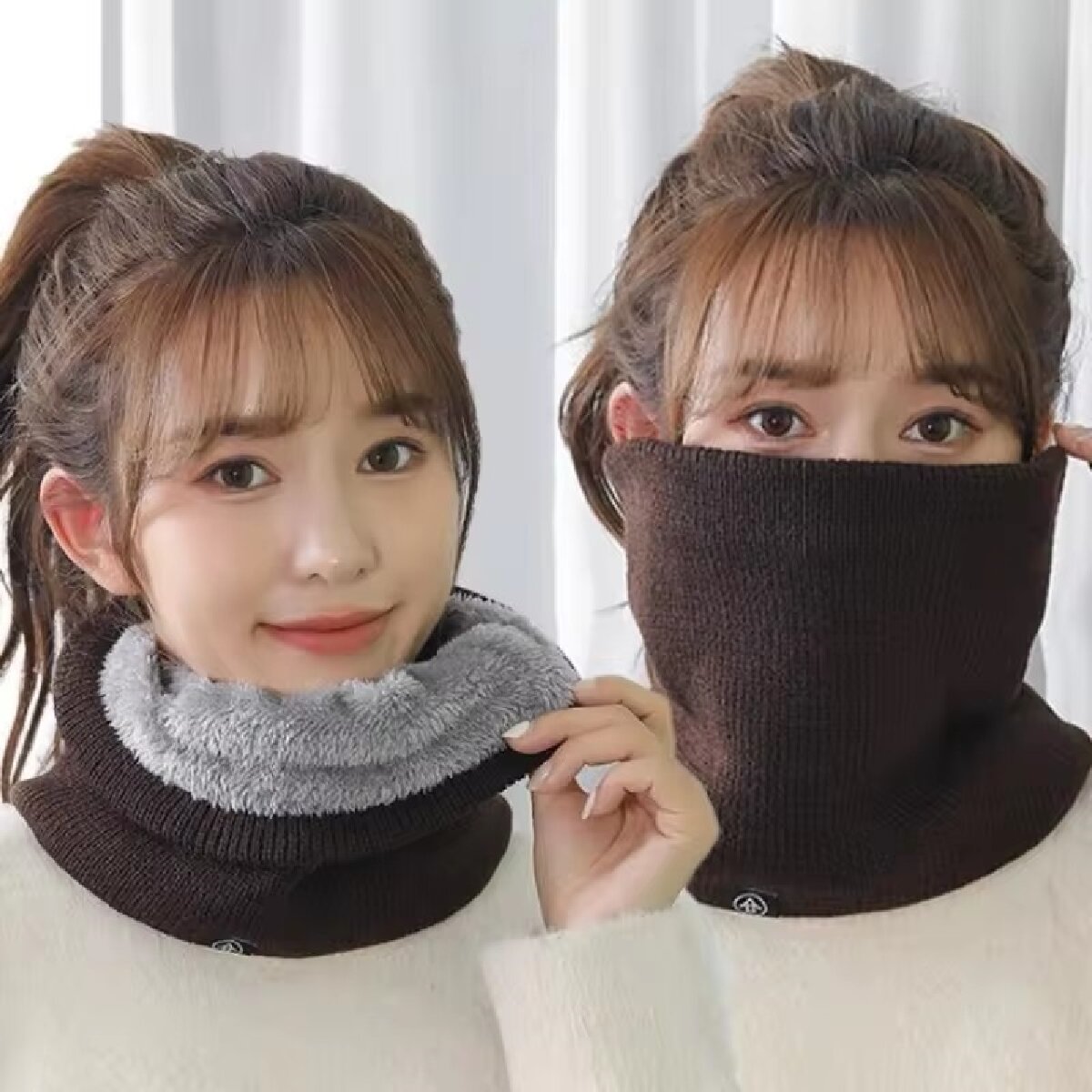 Solid Winter Plush Muffler Woo - Winter Headband Fleece บทวิจารณ์และราคา
