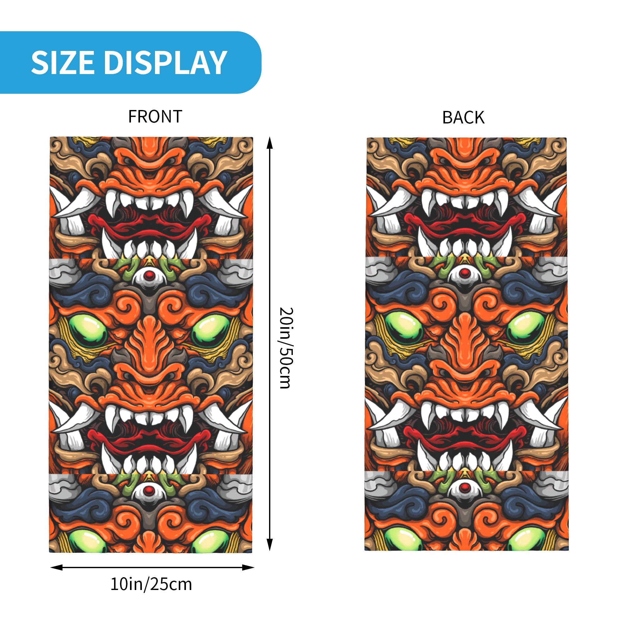 Custom Samurai Demon Oni Winte - Neck Gaiter Fleece บทวิจารณ์และราคา