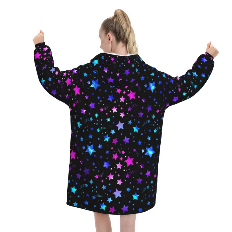 Space Galaxy Constellation Zod - Sherpa Hoodie Fleece บทวิจารณ์และราคา