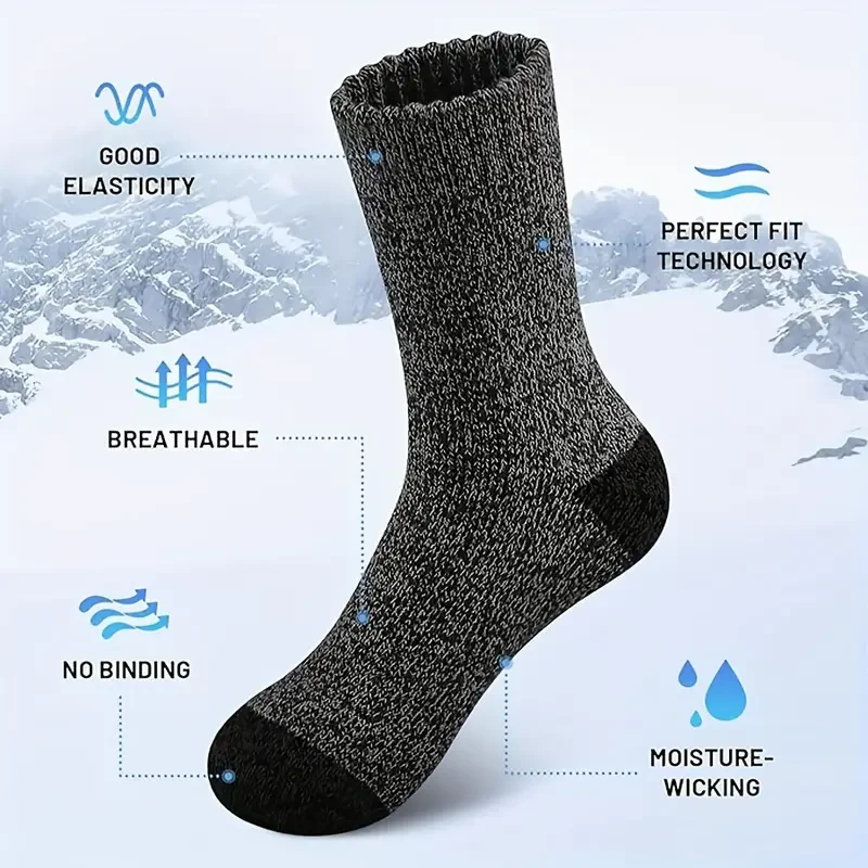 5 Pairs Merino Wool Socks for  - Thermal Sock Wool บทวิจารณ์และราคา