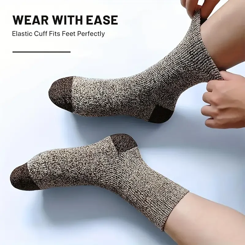 5 Pairs Merino Wool Socks for  - Thermal Sock Wool บทวิจารณ์และราคา