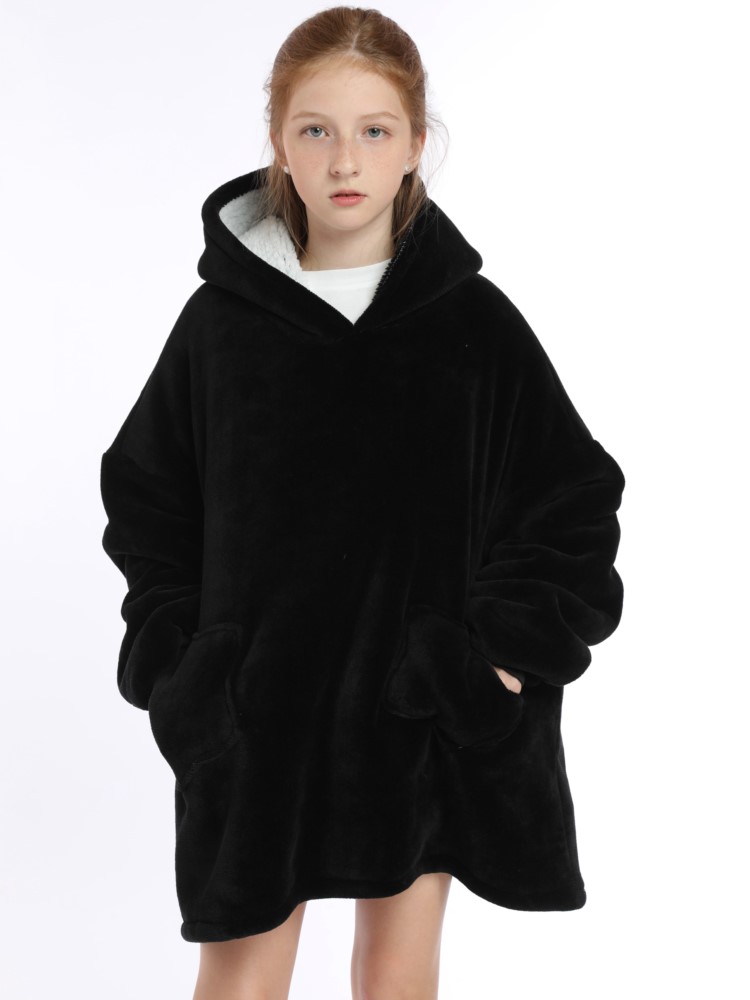Winter Sherpa Blanket Teens Ho - Sherpa Hoodie Fleece บทวิจารณ์และราคา