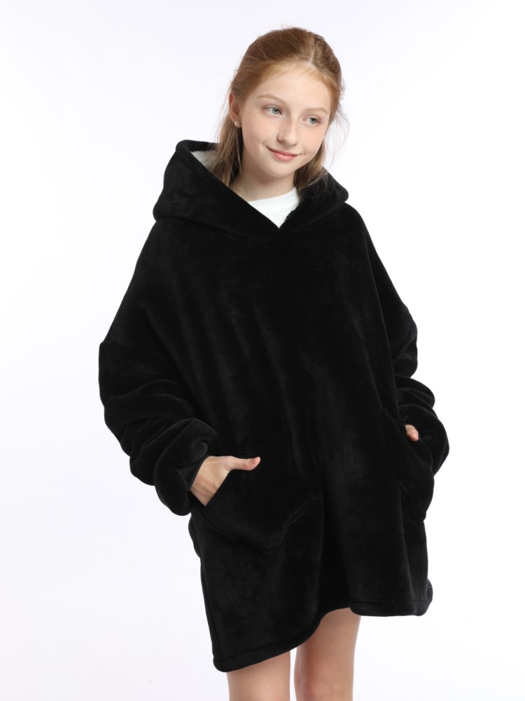 Winter Sherpa Blanket Teens Ho - Sherpa Hoodie Fleece บทวิจารณ์และราคา