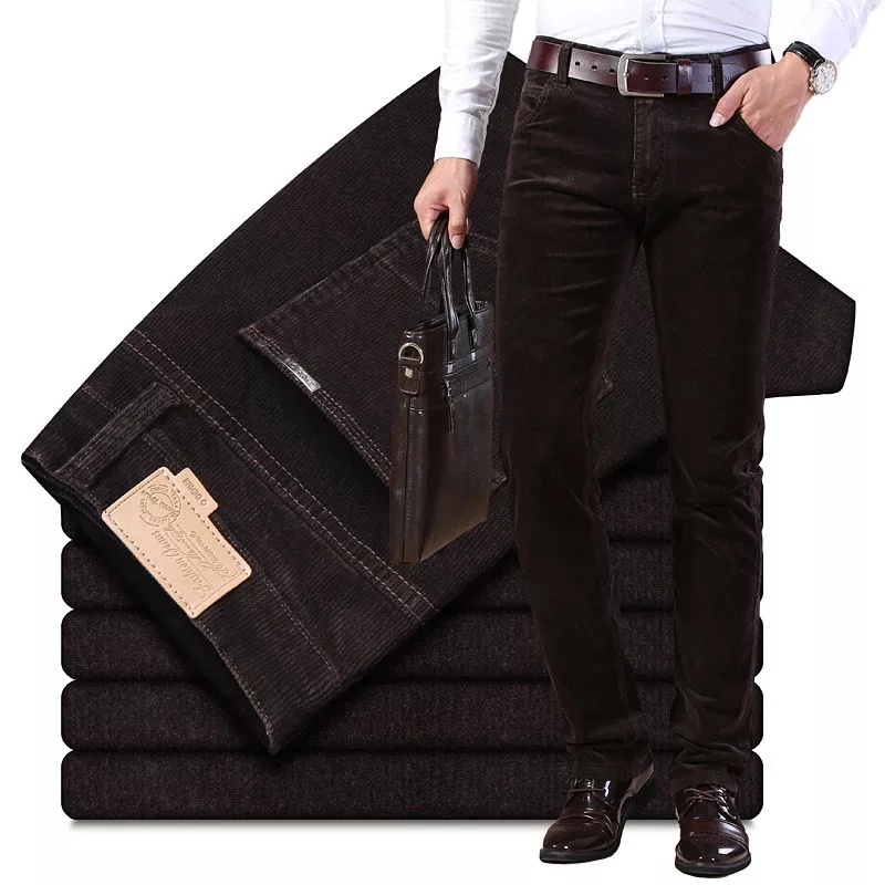 Autumn Winter Men`s Thick Warm - Corduroy Pant Warm บทวิจารณ์และราคา